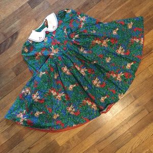 Vintage Girls Bunny Rabbit Dress 6X